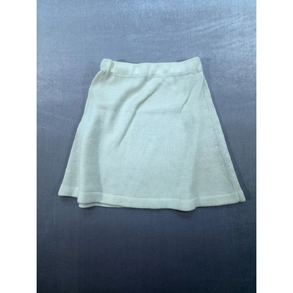 Vintage‎ Organic by Appleja Acrylic Skirt Beige White Size Small